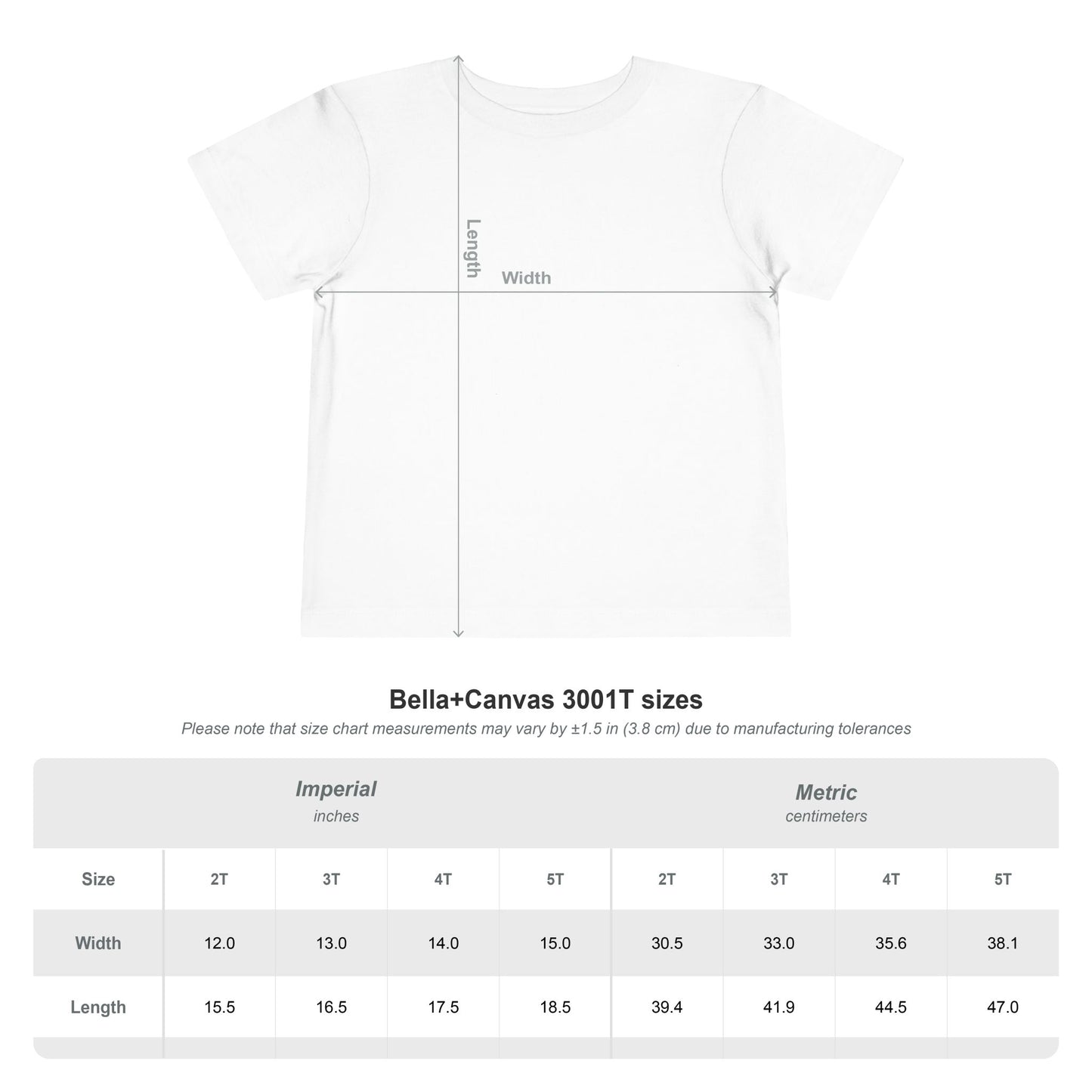 Toddler T-Shirt Size Chart | Everythings Beachy