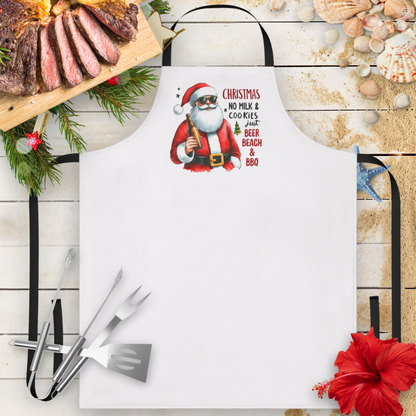 Beer Beach & BBQ Christmas Apron