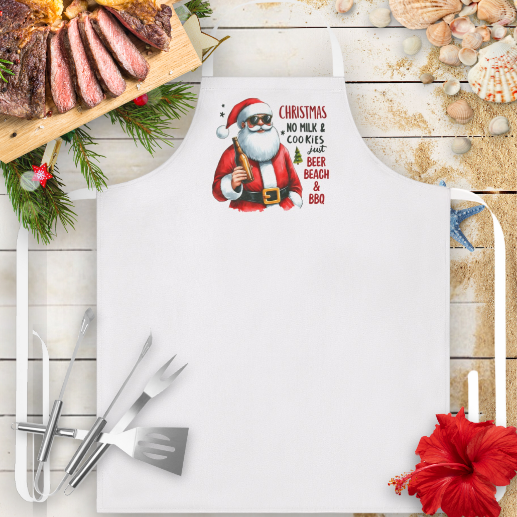 Beer Beach & BBQ Christmas Apron