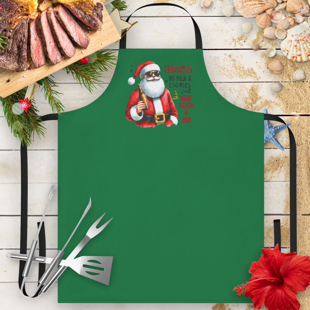 Beer Beach & BBQ Christmas Apron