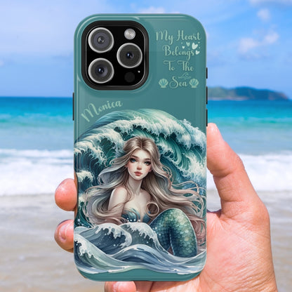Mermaid Wave Phone Case | Optional Personalization