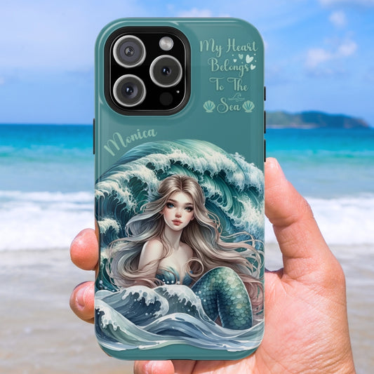 Mermaid Wave Phone Case | Optional Personalization