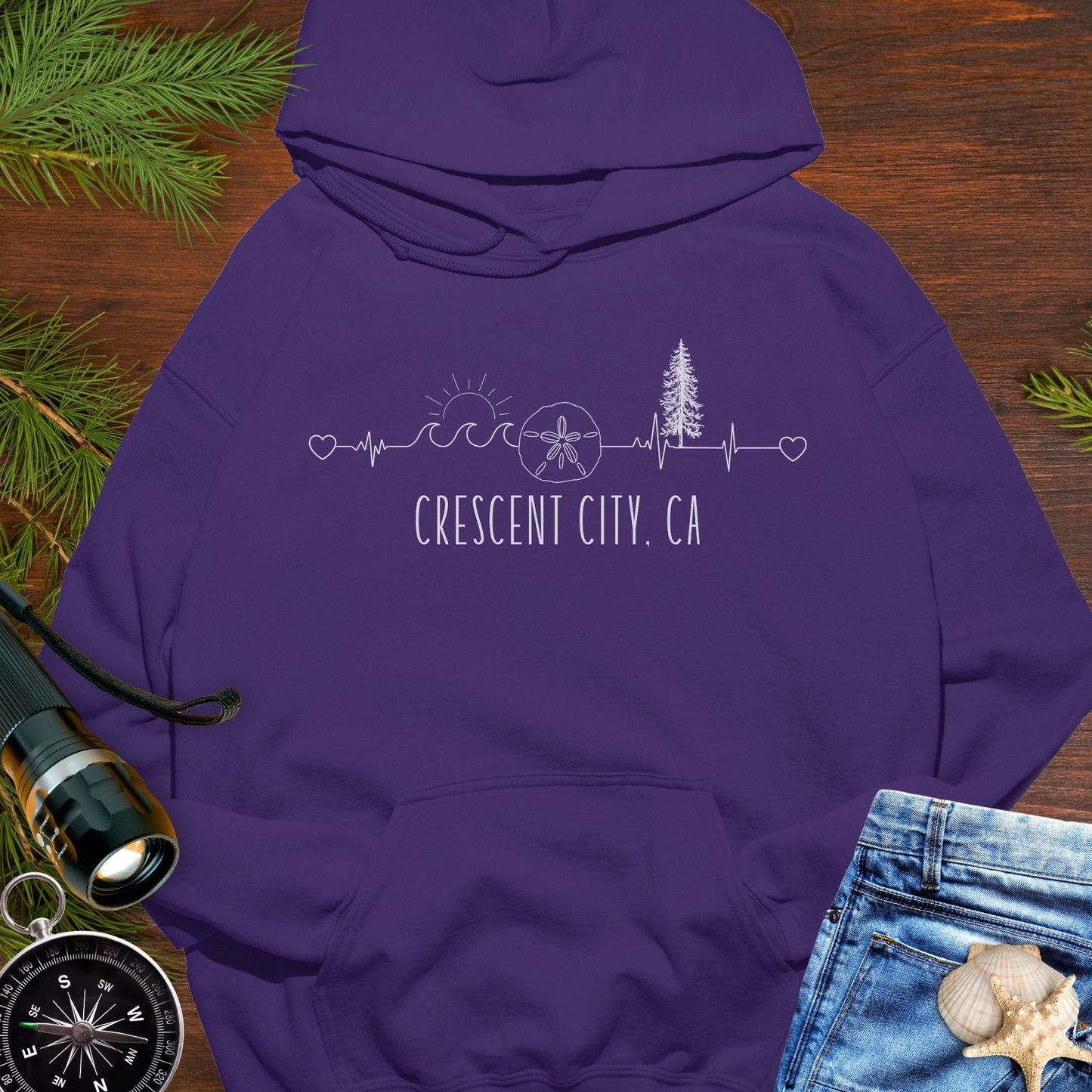 Heartline of the Coast Crescent City Hoodie
