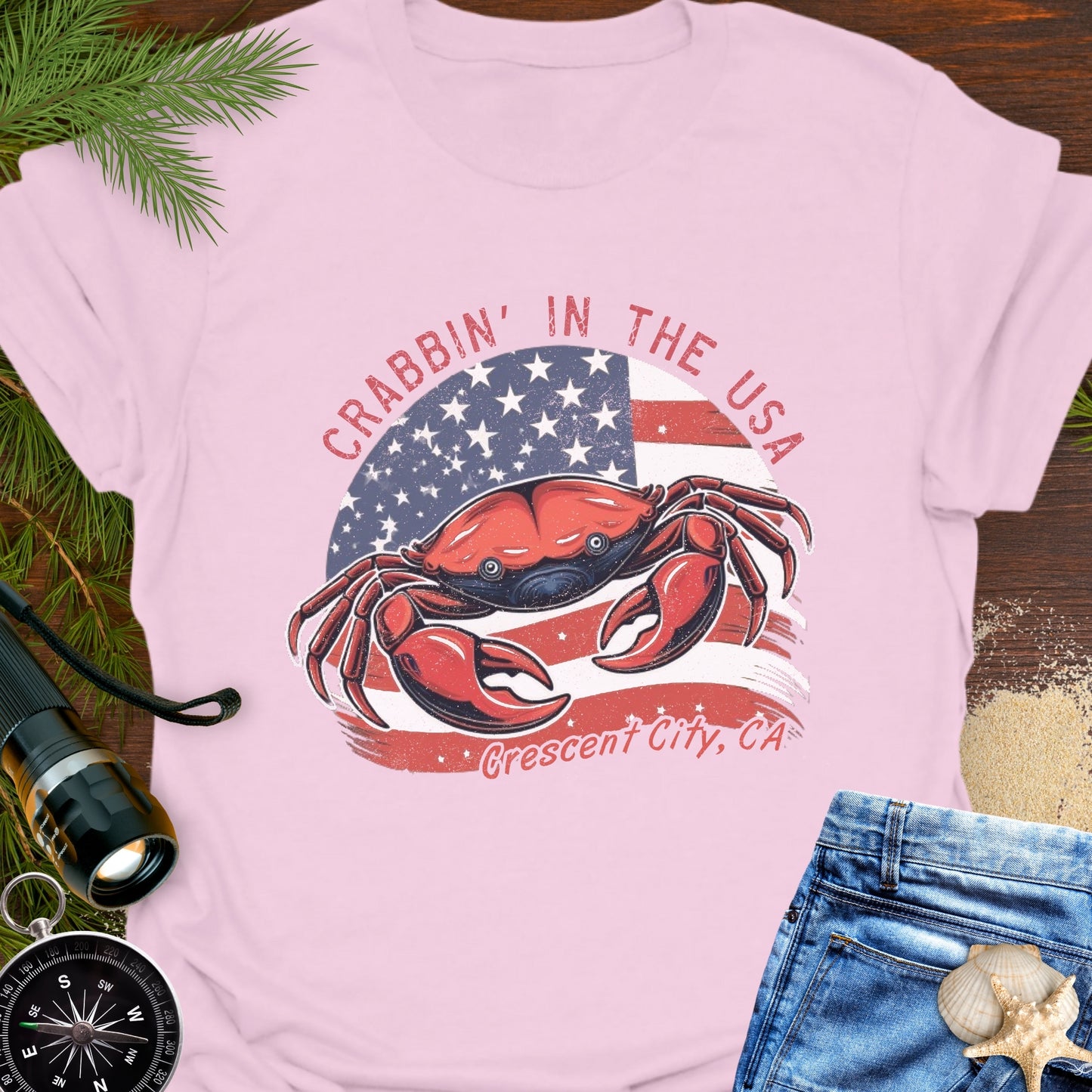 Crabbin' in the USA – Crescent City, CA T-Shirt