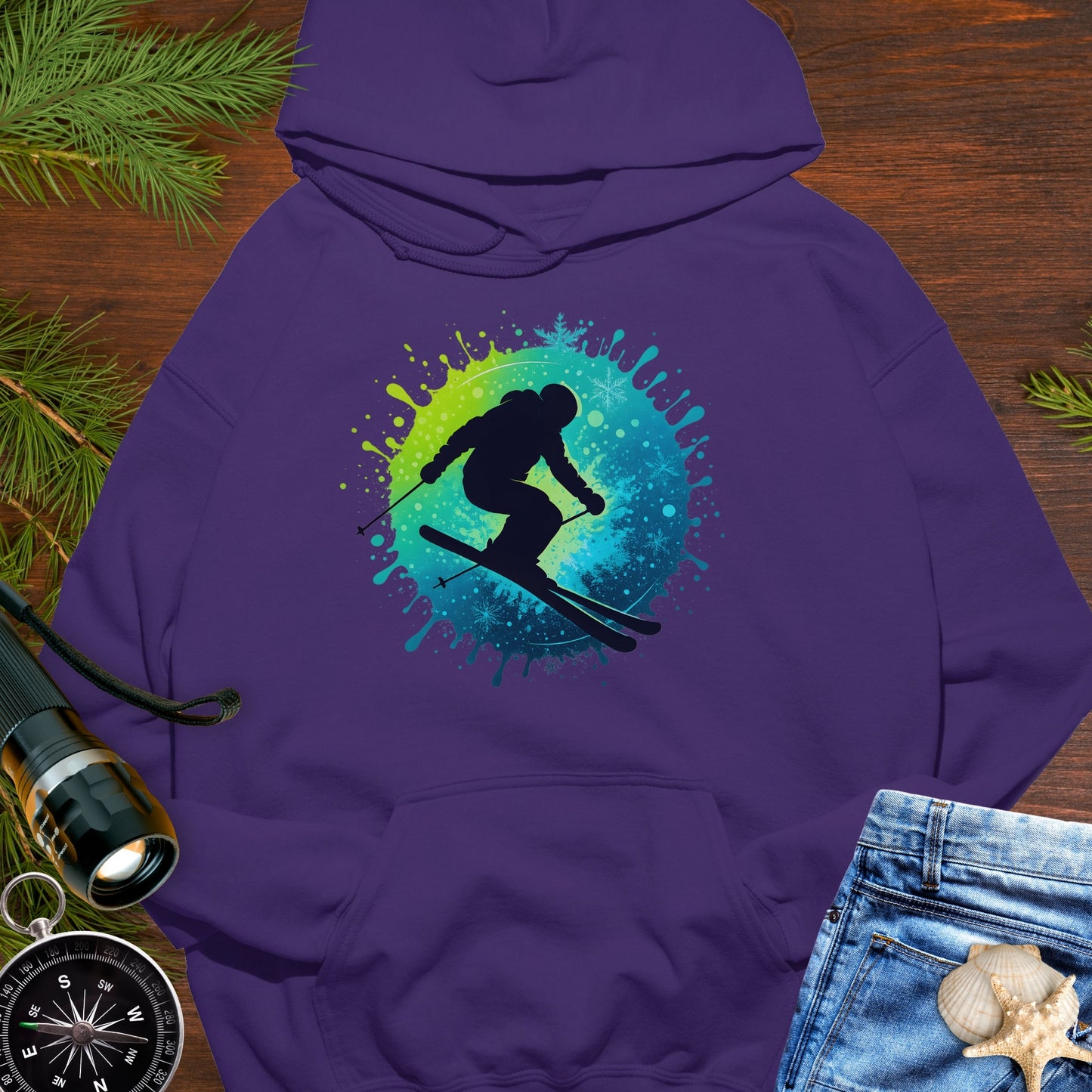 Ski Splash Silhouette Hoodie