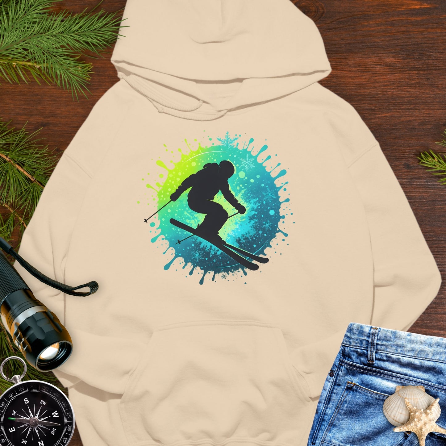 Ski Splash Silhouette Hoodie