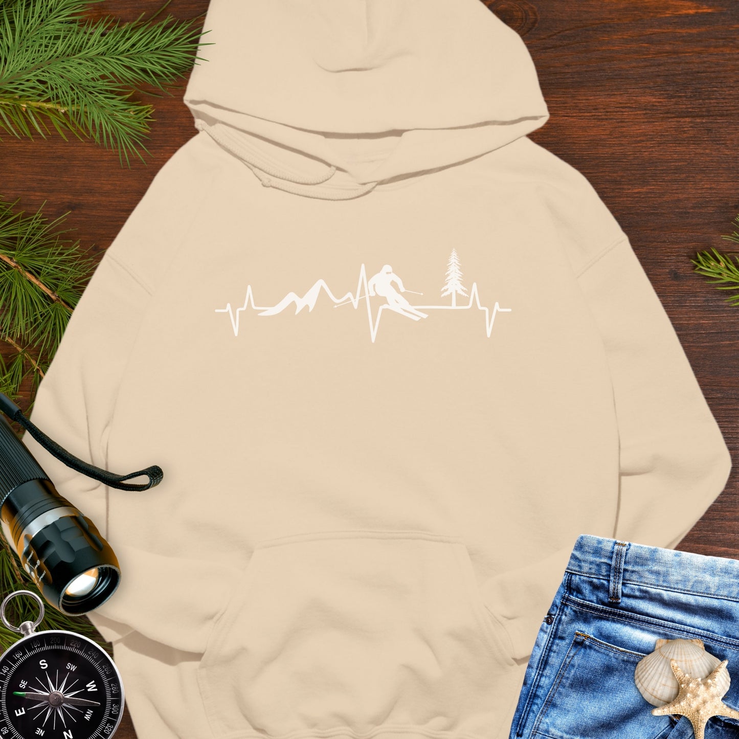 Ski Heartbeat Hoodie