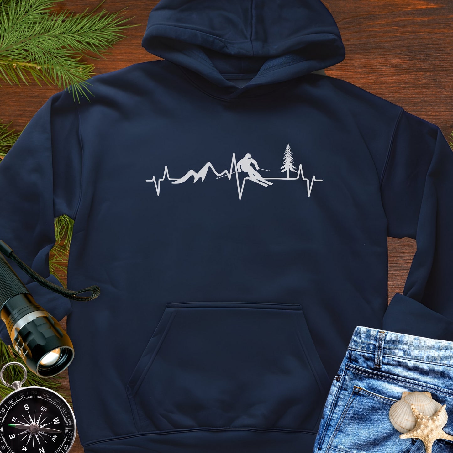 Ski Heartbeat Hoodie