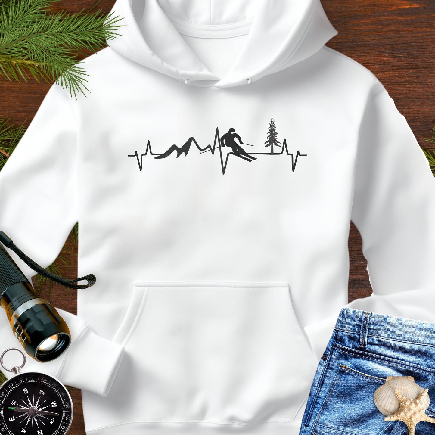 Ski Heartbeat Hoodie