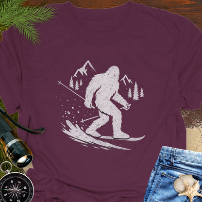 Skiing Bigfoot T-Shirt