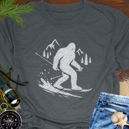 Skiing Bigfoot T-Shirt