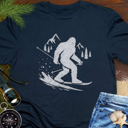 Skiing Bigfoot T-Shirt