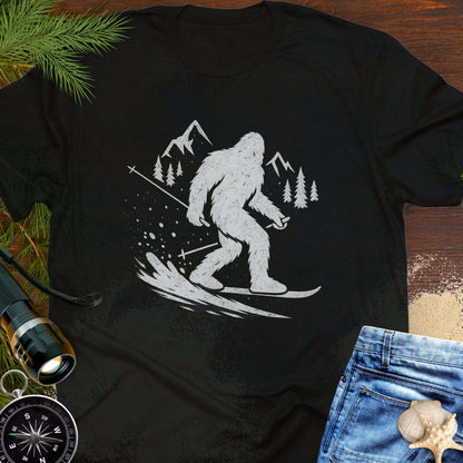 Skiing Bigfoot T-Shirt