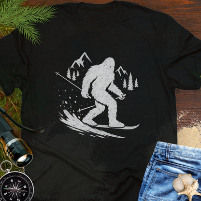 Skiing Bigfoot T-Shirt