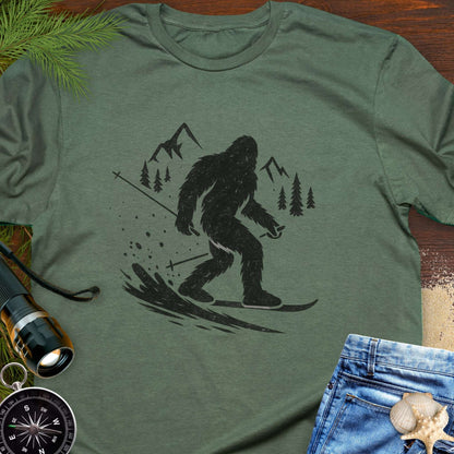 Skiing Bigfoot T-Shirt