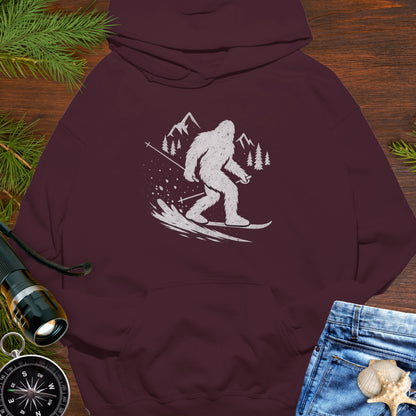 Skiing Bigfoot Hoodie