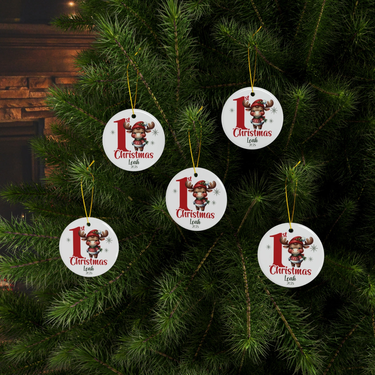 Baby Moose 1st Christmas Ornament | Personalized