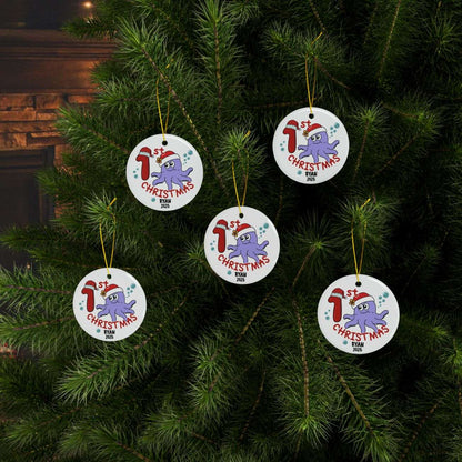 Octopus 1st Christmas Ornament  | Personalized
