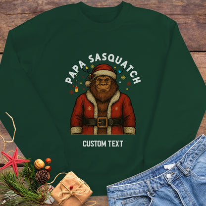 Papa Sasquatch Christmas Sweatshirt | Personalized