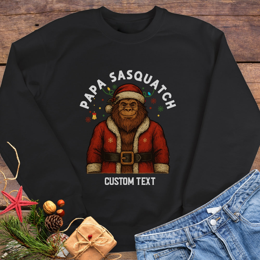 Papa Sasquatch Christmas Sweatshirt | Personalized