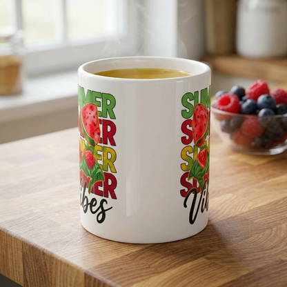 Summer Vibes Watermelon Bow Mug (11oz & 15oz)