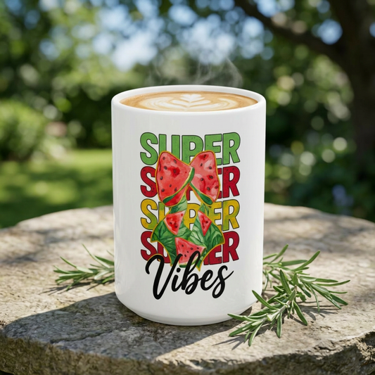 Summer Vibes Watermelon Bow Mug (11oz & 15oz)