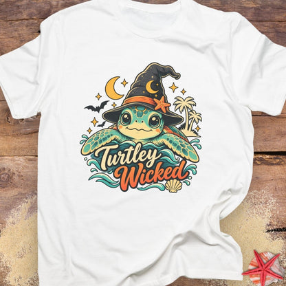 Turtley Wicked Shirt – Sea Turtle Witch Graphic T-Shirt  T-Shirt  Everythings Beachy