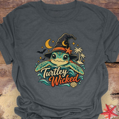 Turtley Wicked Shirt – Sea Turtle Witch Graphic T-Shirt  T-Shirt  Everythings Beachy