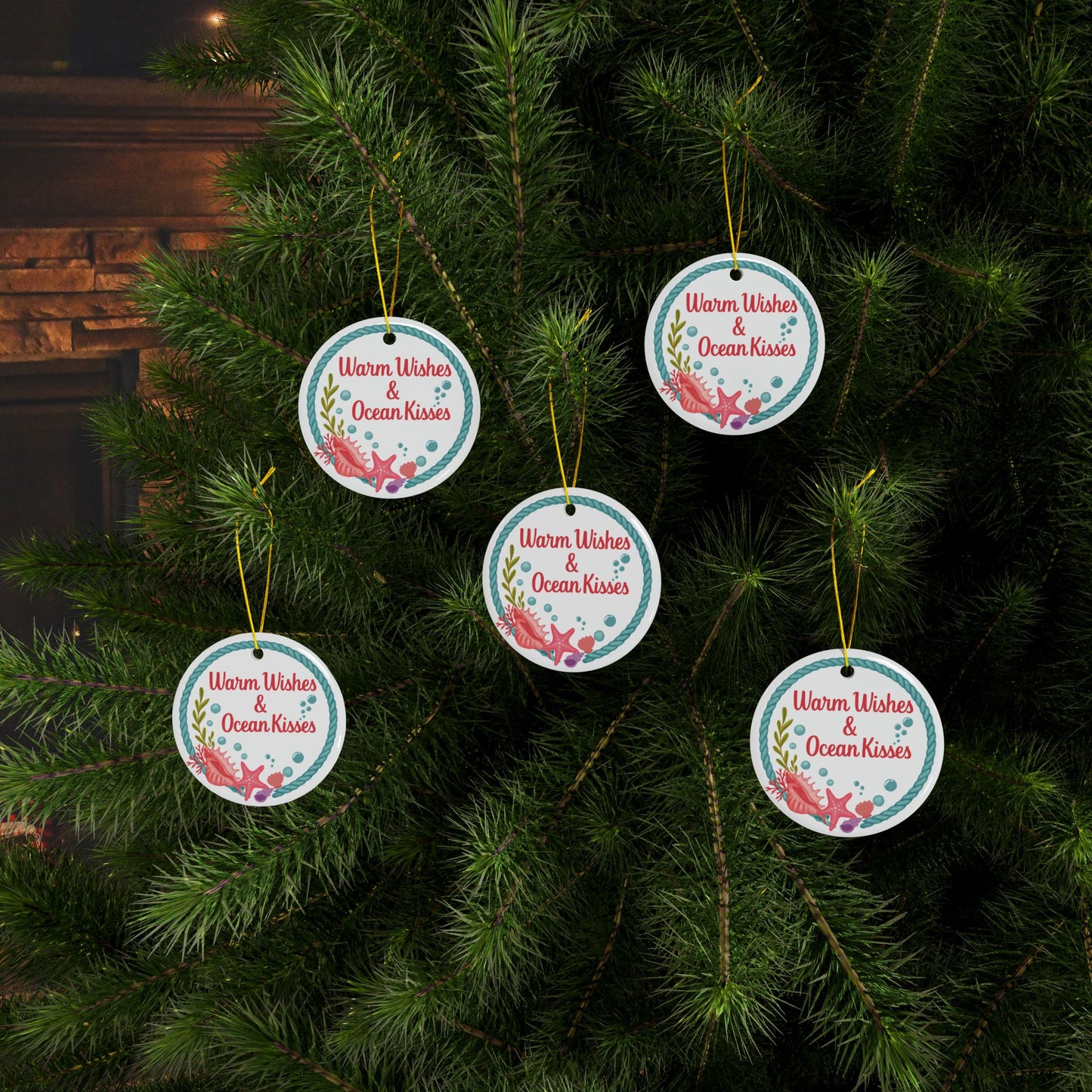 Warm Wishes Ocean Kisses Ornament Set