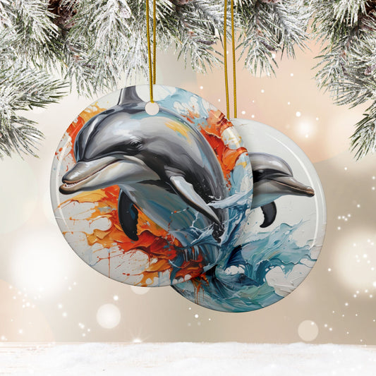 Dolphin Splash Ornament