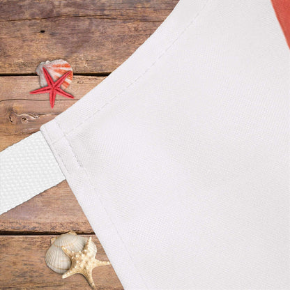 Close up of Flamingo Body Apron stitching.