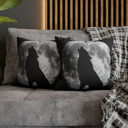 Wolf Howling at the Moon Pillow Case