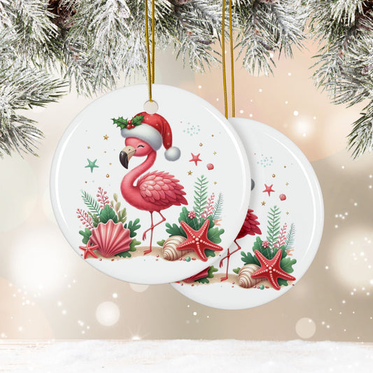 Flamingo Christmas Ornament