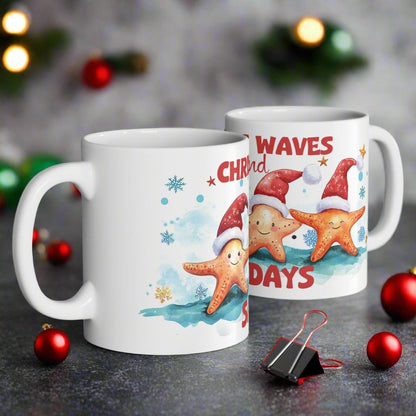 Christmas Waves Sandy Days Mug (11 oz, 15 oz)