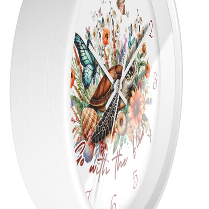 Sea Turtle "Go With The Flow" Clock  Home Decor  Everythings Beachy