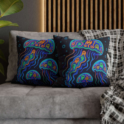 Colorful jellyfish double-sided patterned Halloween pillows.