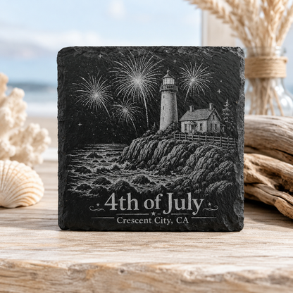 Patriotic Engraved Slate Coaster | Set of 4