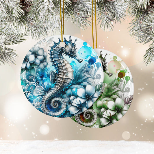 Tropical Seahorse Ornament