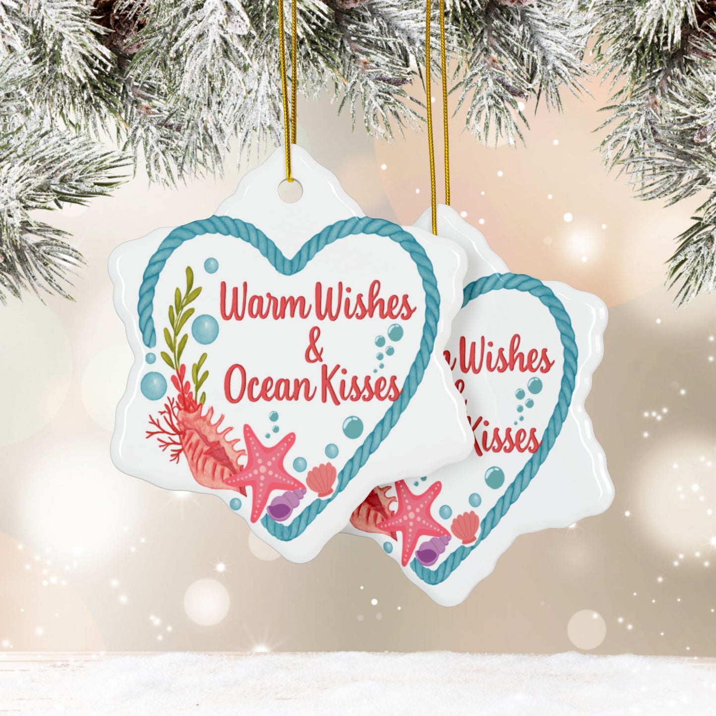 Warm Wishes Ocean Kisses Ornament Set