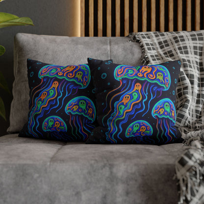 Colorful jellyfish double-sided patterned Halloween pillows.