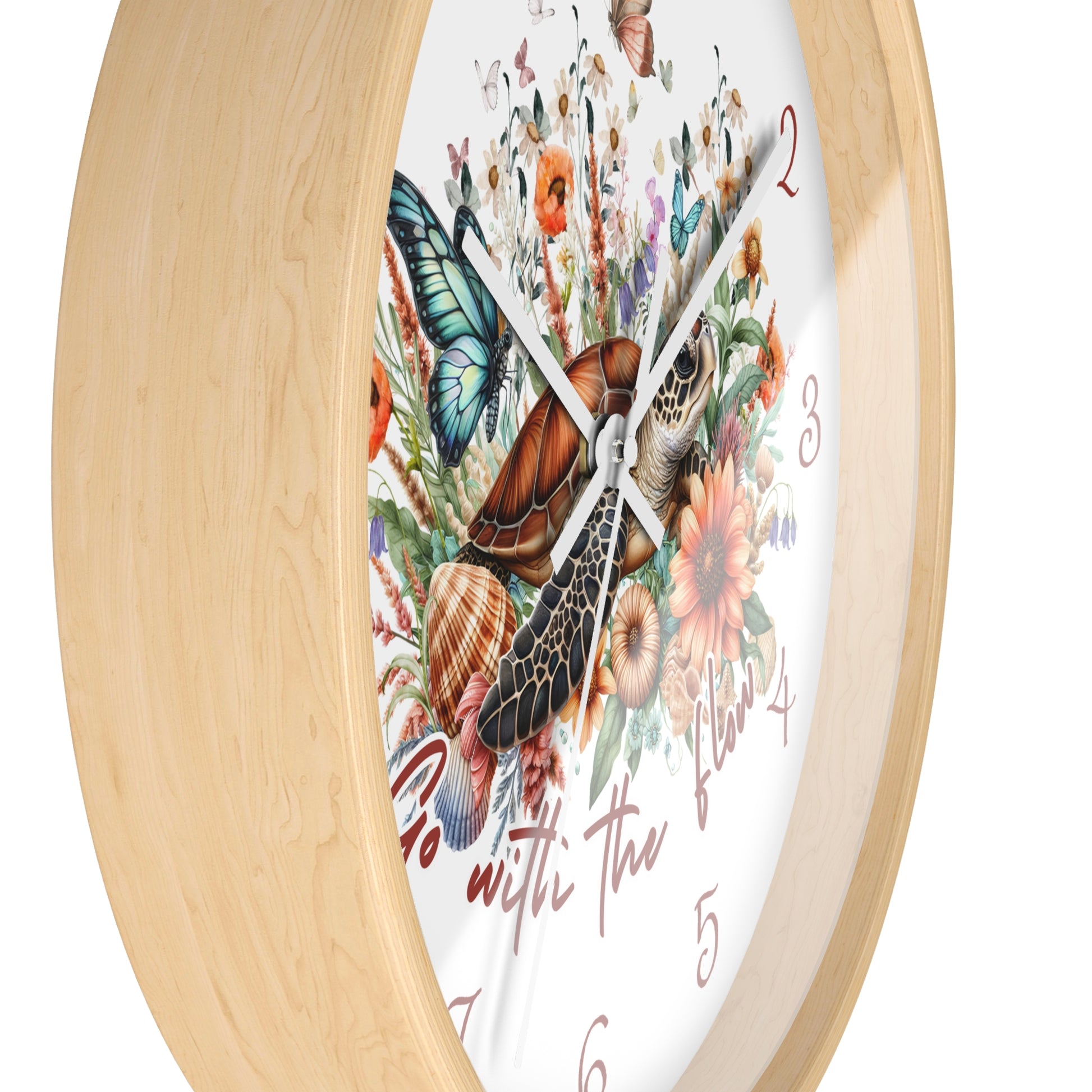 Sea Turtle "Go With The Flow" Clock  Home Decor  Everythings Beachy