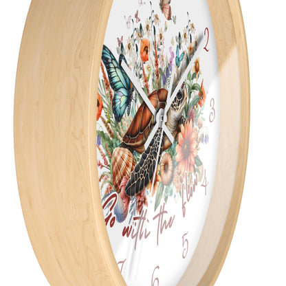 Sea Turtle "Go With The Flow" Clock  Home Decor  Everythings Beachy
