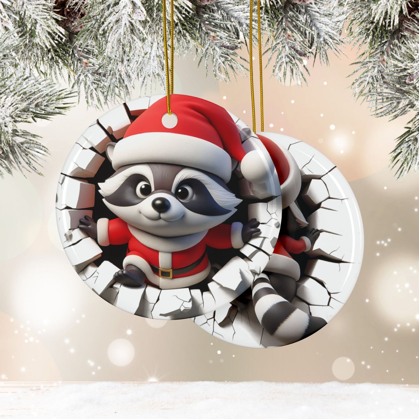 Raccoon Breakout Ornament