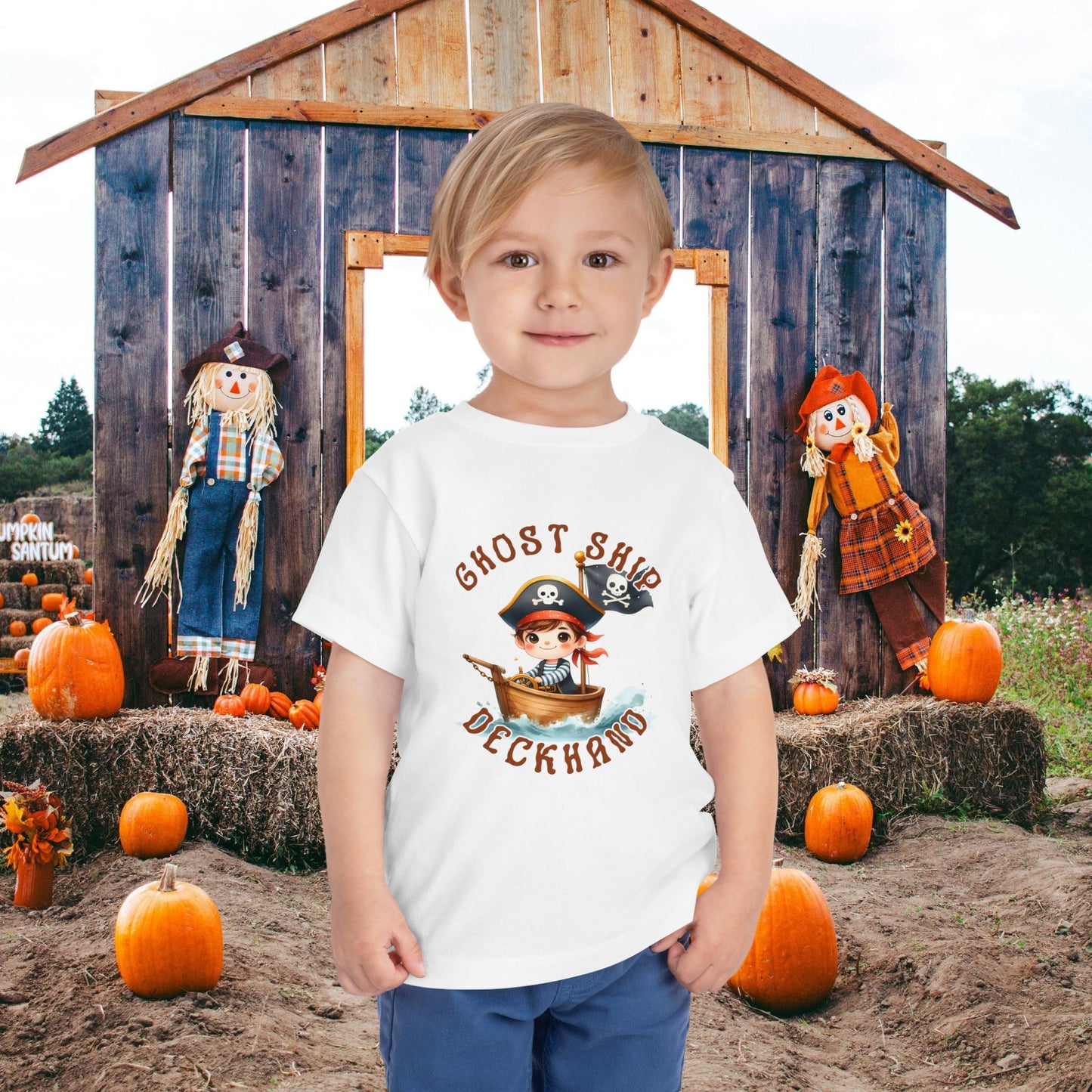 Ghost Ship Deckhand Halloween Toddler T-Shirt