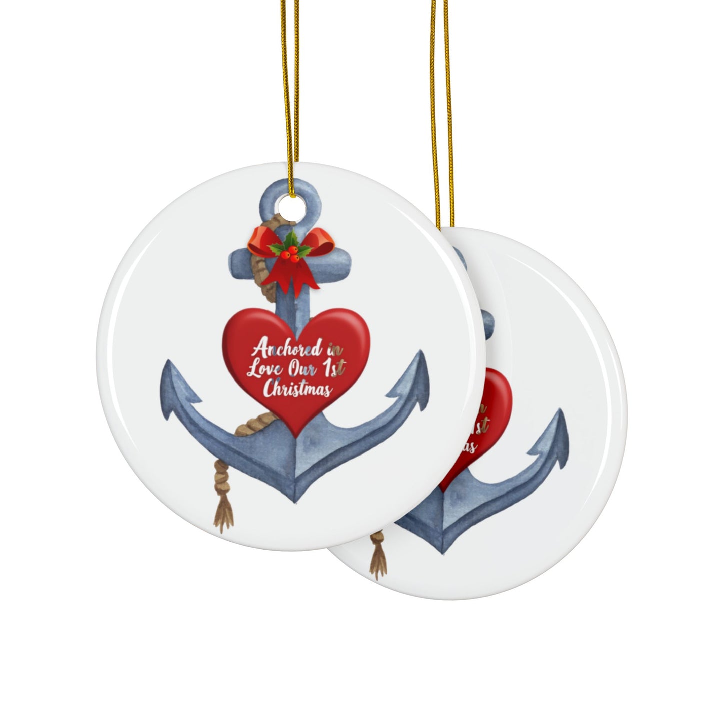 Anchored in Love Our 1st Christmas Ornament