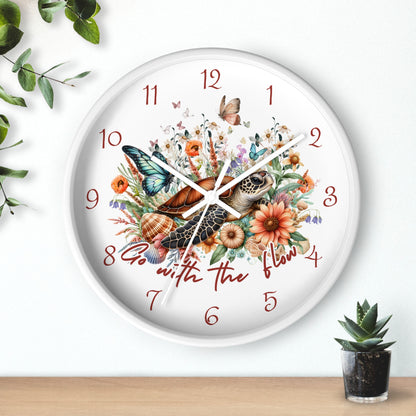 Sea Turtle "Go With The Flow" Clock  Home Decor  Everythings Beachy