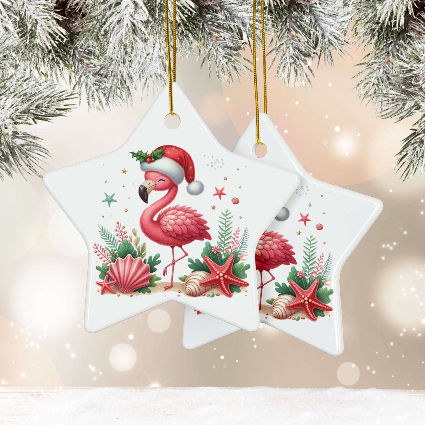 Flamingo Christmas Ornament