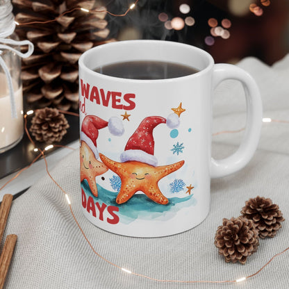 Christmas Waves Sandy Days Mug (11 oz, 15 oz)