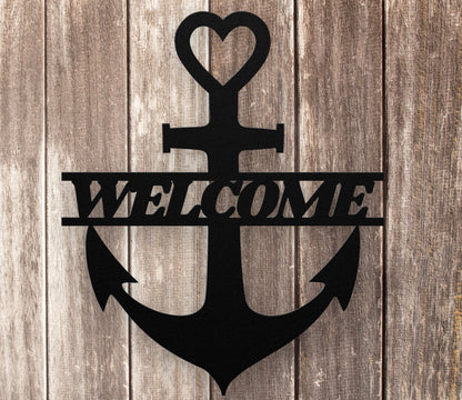 Welcome Anchor Metal Wall Art