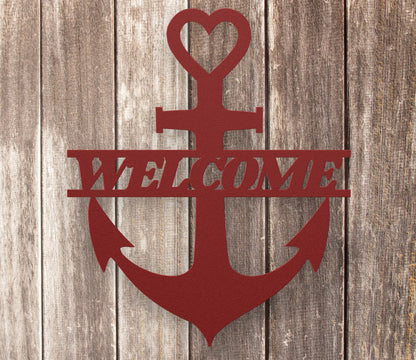 Welcome Anchor Metal Wall Art